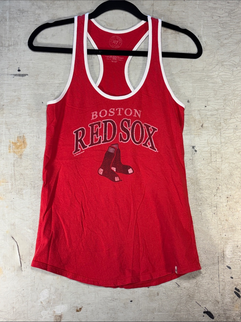 Boston Red Sox Women's Red Racerback Team Tank - White Trim